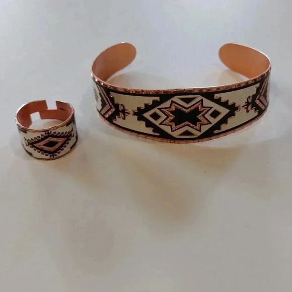 Native American Bracelet and ring set - Picture 1 of 9